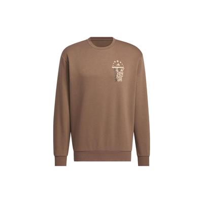Rundhals Sportlich Lässiger Pullover Langarm Sweatshirt Herren Sweatshirt Rock-Tief-Erdbraun IX4911