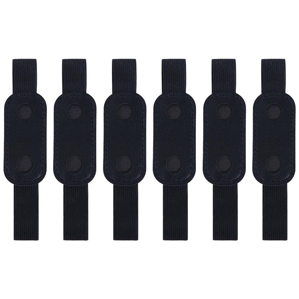 6Pcs Adjustable Straps Elastic Band Pen Holder Portable Detachable Pen Sleeve Pouch Easy To Store PU Leather