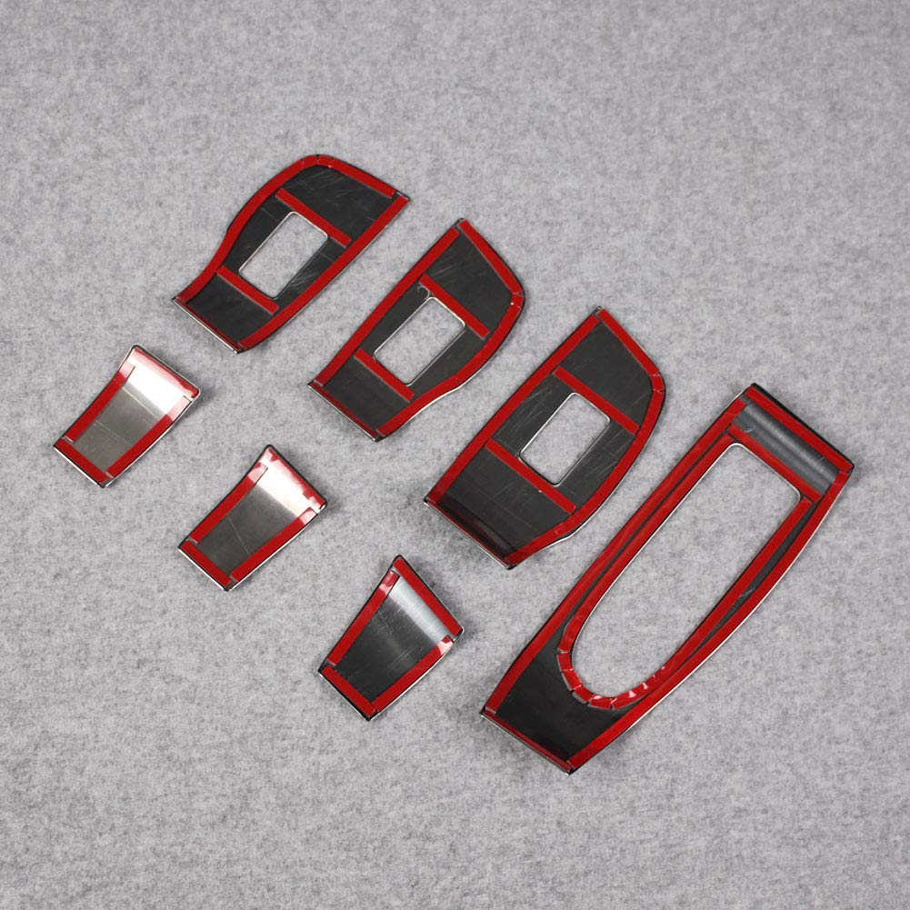 RUIQ Interior Door Window Button Switch Panel Cover Garnish for New Mazda 3 Black Sedan/Fastback (BP Series) (2019.06~) -