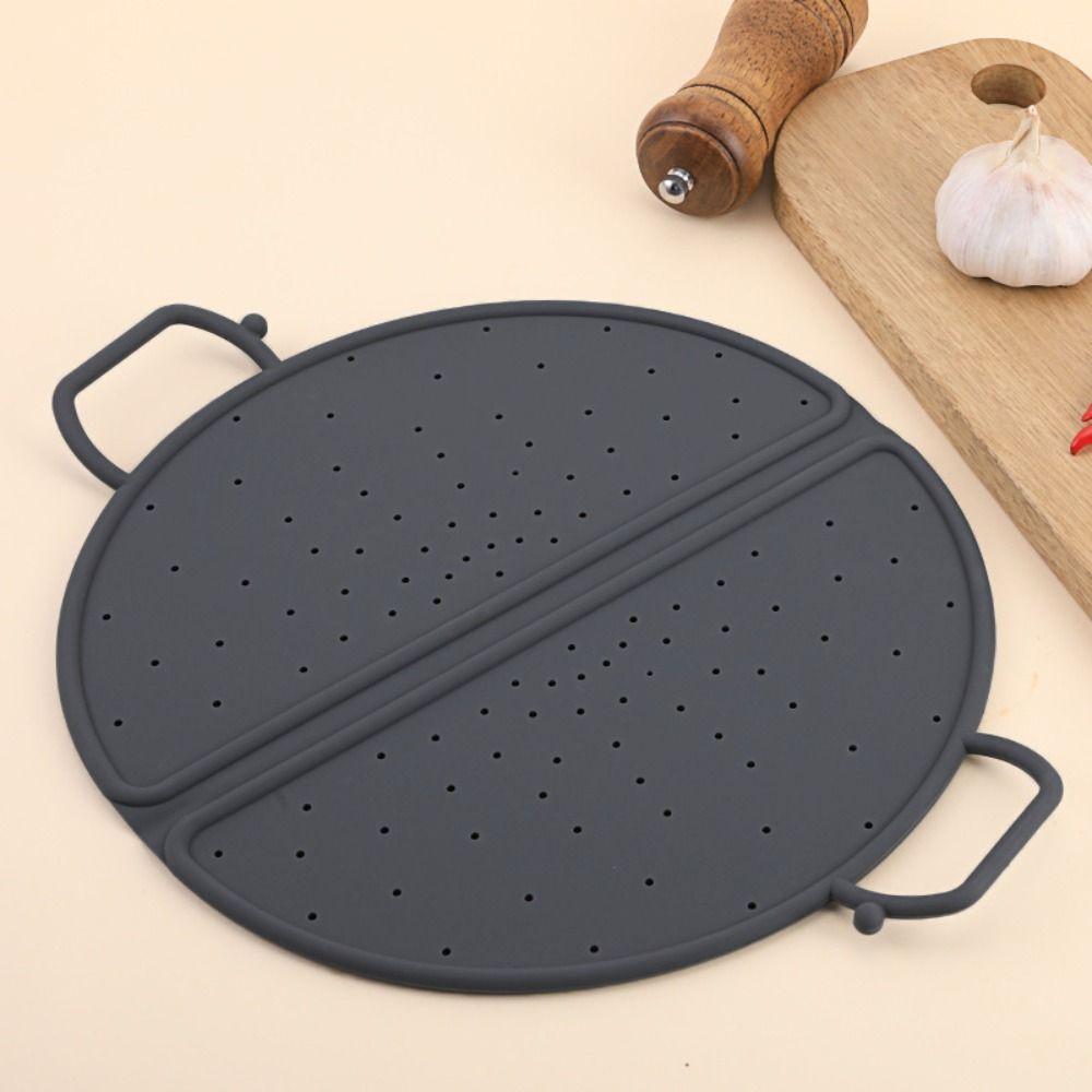 Heat Resistant Steaming Rack with Handles Drain Rack Foldable Steamer Basket  Pan