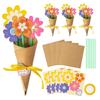 Pappersblomma Pysselmaterial DIY Mors dagskort DIY Blomsterbuketter Kit