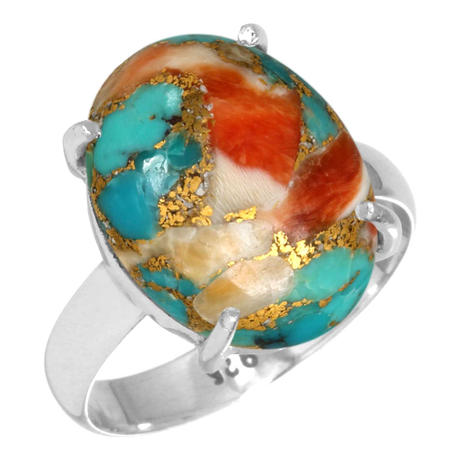 

Кольцо из стерлингового серебра 925 пробы Женское Драгоценный камень Ручная работа Ювелирное изделие Рождественский подарок Мукаит Монтанский агат Моховой агат Спини Ойстер Родонит Глаз Шивы Костюмное 7