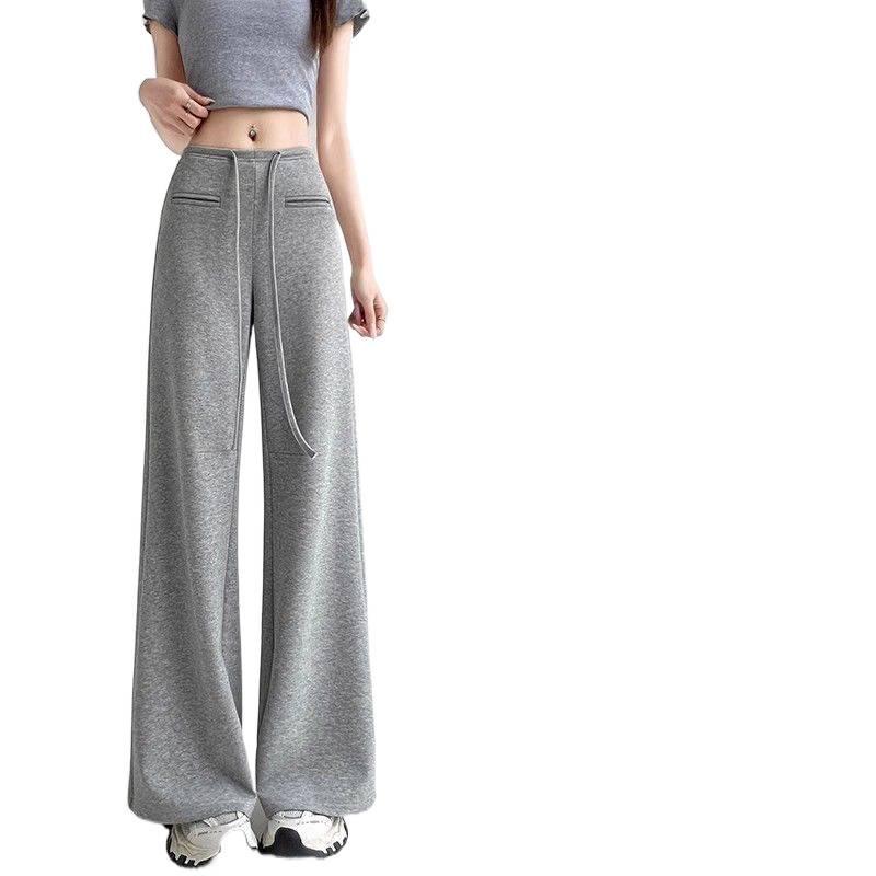 American Gray Slimming Flare Sweatpants 2026: High-Waisted, Drape Casual Sportswear Style