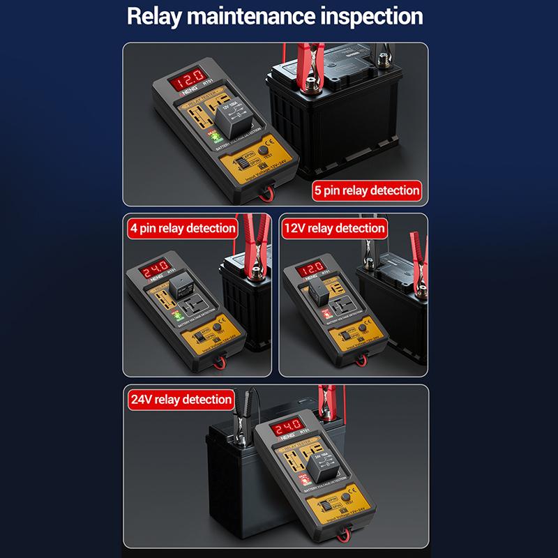 Rt01 Universal Car Relay Tester Voltage Tester 11-25V Ar Battery Automotive Led Indicator Light Relay Diagnostic Checker