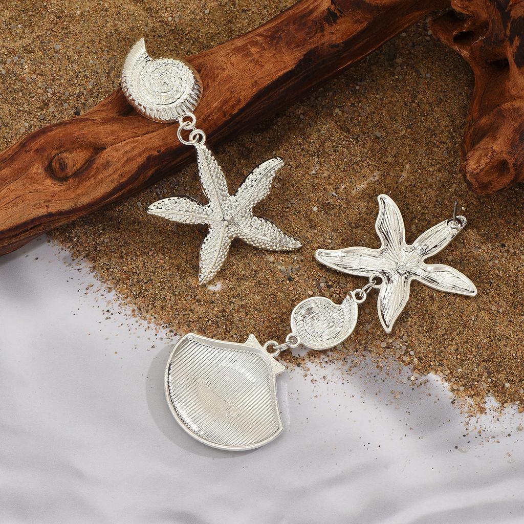 Retro Shell Starfish Tassel Earrings for Women's Accessories