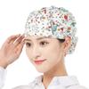 Stylish Kitchen Cap Keep Hair Neat Adjustable Elastic Chef Hat Working Cap Trendy Floral Pattern for Cooking Baking