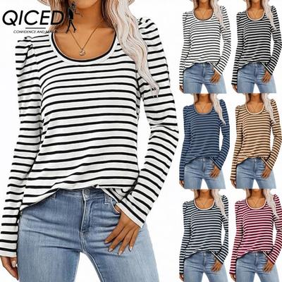 Women's Fashion Casual Long Sleeve O Neck Blouses & Shirts