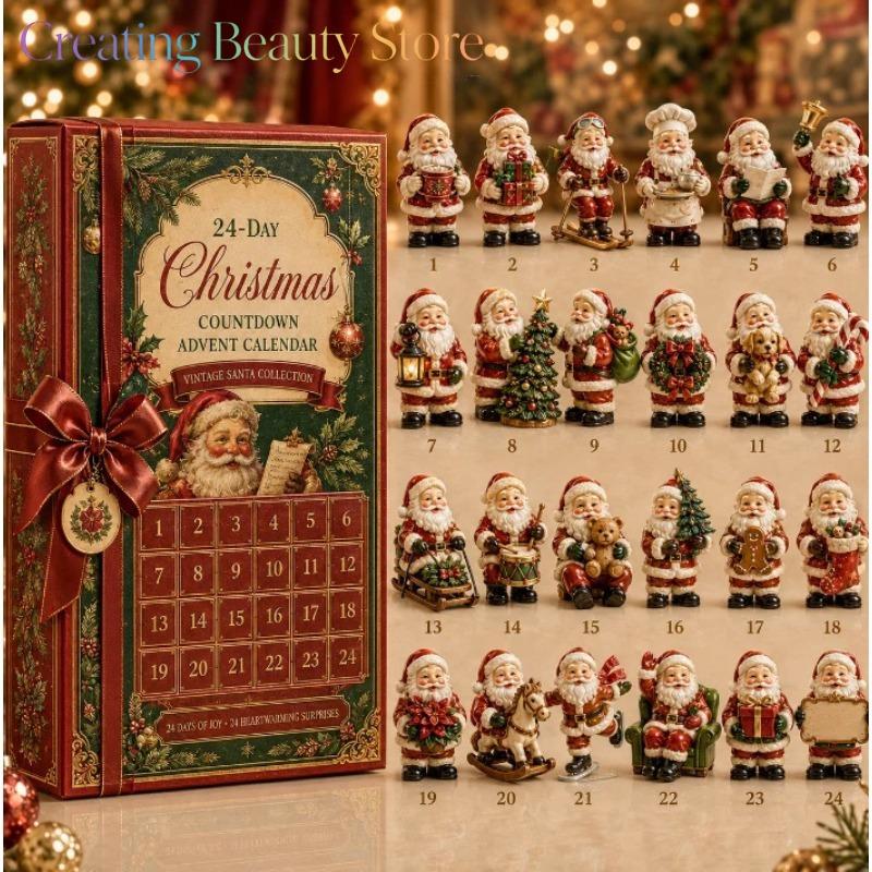 2027 Louskáček Adventní kalendář Slepá krabička Santa Claus Vánoční Mahjong Adventní kalendář Odpočet 24 dnů