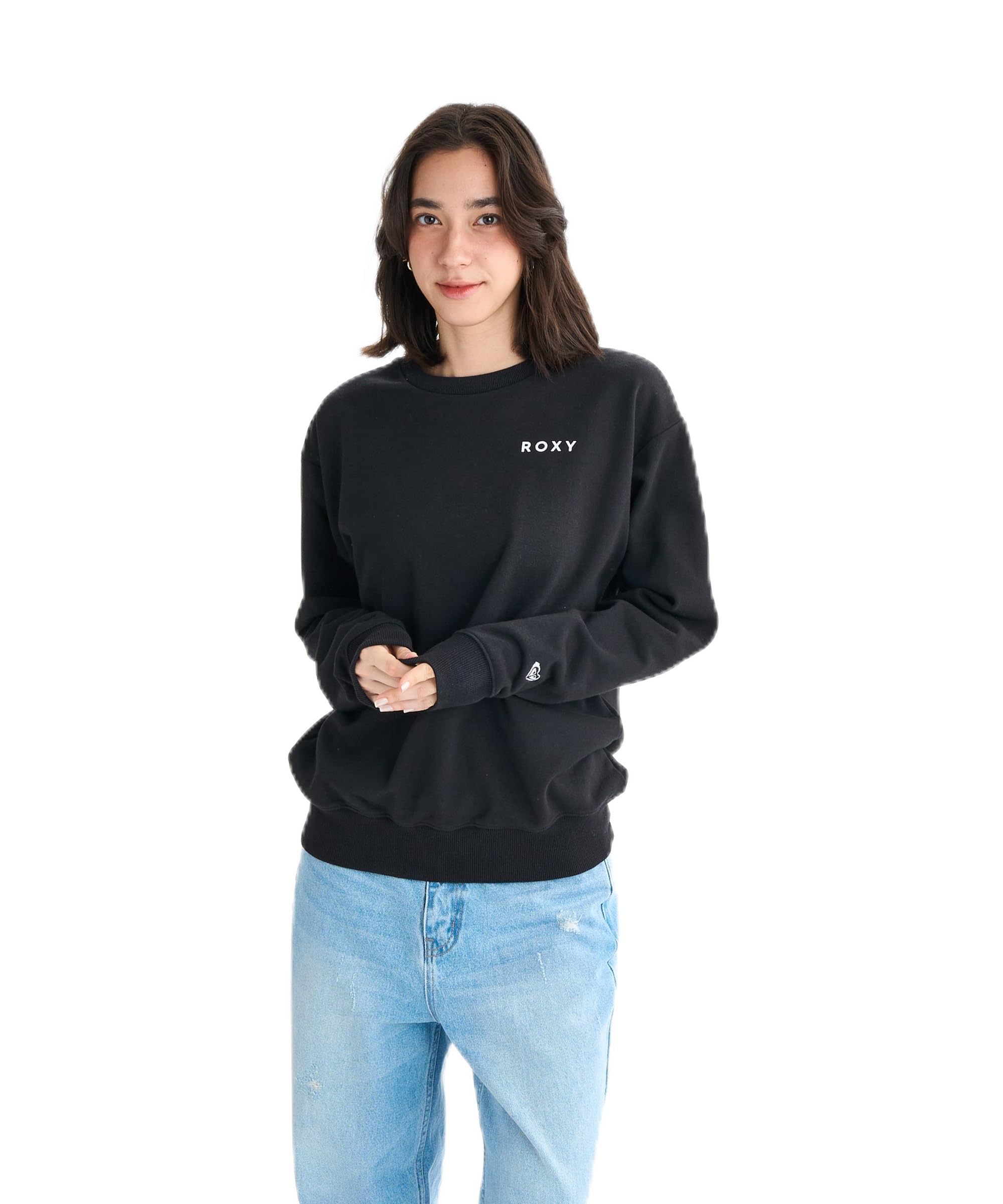 

Roxy Women s Historical Logo Pullover Sweatshirt, Black