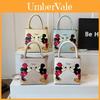 Kleine quadratische Tasche mit Mickey-Maus-Design, aus PU-Material, mit einzelnem Schultergurt für den täglichen Gebrauch