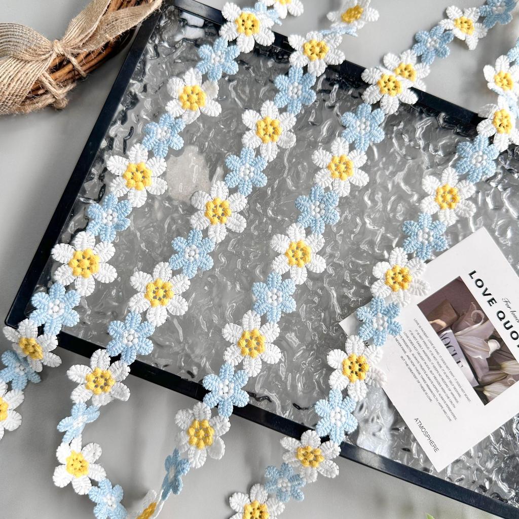 Fresh Color Embroidery Three-Dimensional Small Flower Clothing Hair Accessories Headgear Bag Dress Shoes And Hats Decorative Lace Accessories