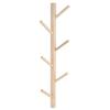 Punch Free Wall Mounted Coat Rack Towel Hanger Tree Branch Shaped Hat Rack for Living Room(Wood