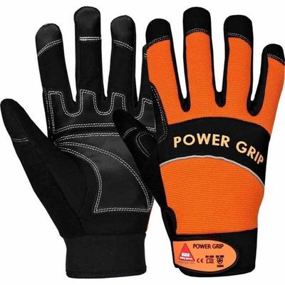 Gants de Montage Power Grip Taille 12 en Néoprène et Cuir Synthétique pour Protection et Adhérence