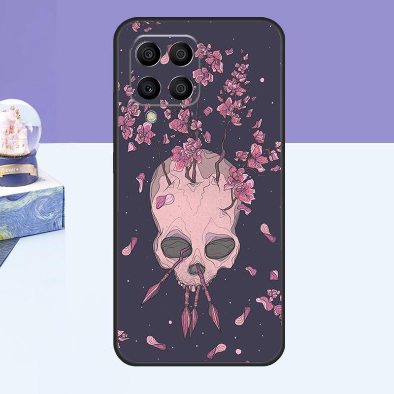 

Готический цветочный чехол-череп для Samsung Galaxy M14 M54 M13 M23 M16 M11 M21 M31 M20 M34 M52 M32 M12 M36 M56 M15 M55 Samsung M52 5G