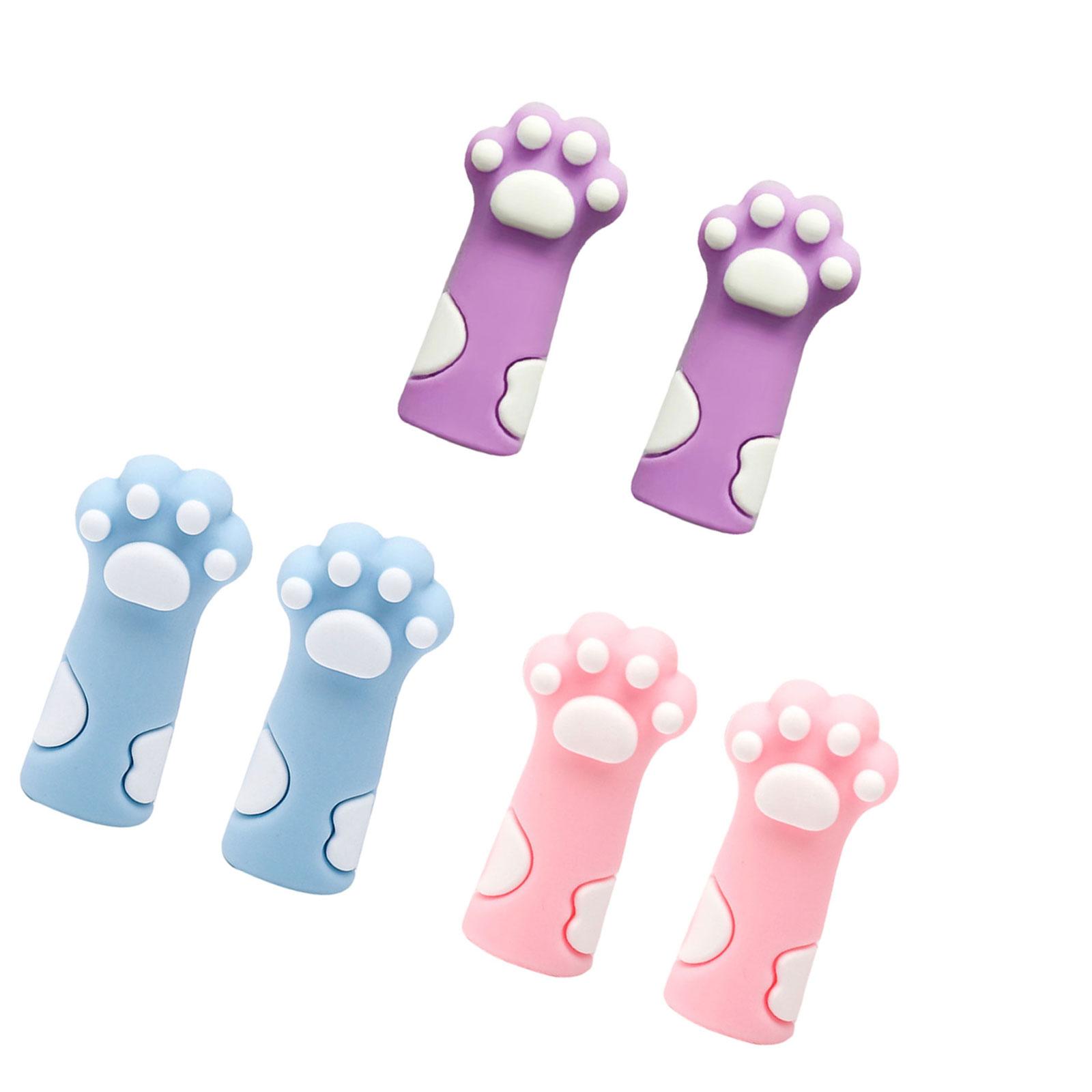 

6 шт., силиконовые колпачки для карандашей с изображением когтей кошек, защита для карандашей от жевания, силиконовая защита для карандашей для детей и школьников B