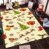 Festive Christmas Pattern Rug - Non-slip rug suitable for living room and bedroom sofas.