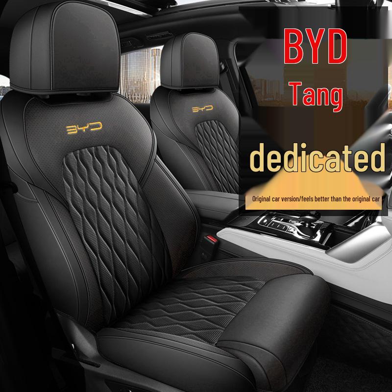 BYD Tang Car Seat Cushion: Perforated Leather, Fits 5/6/7-Seat Models, All-Season Use