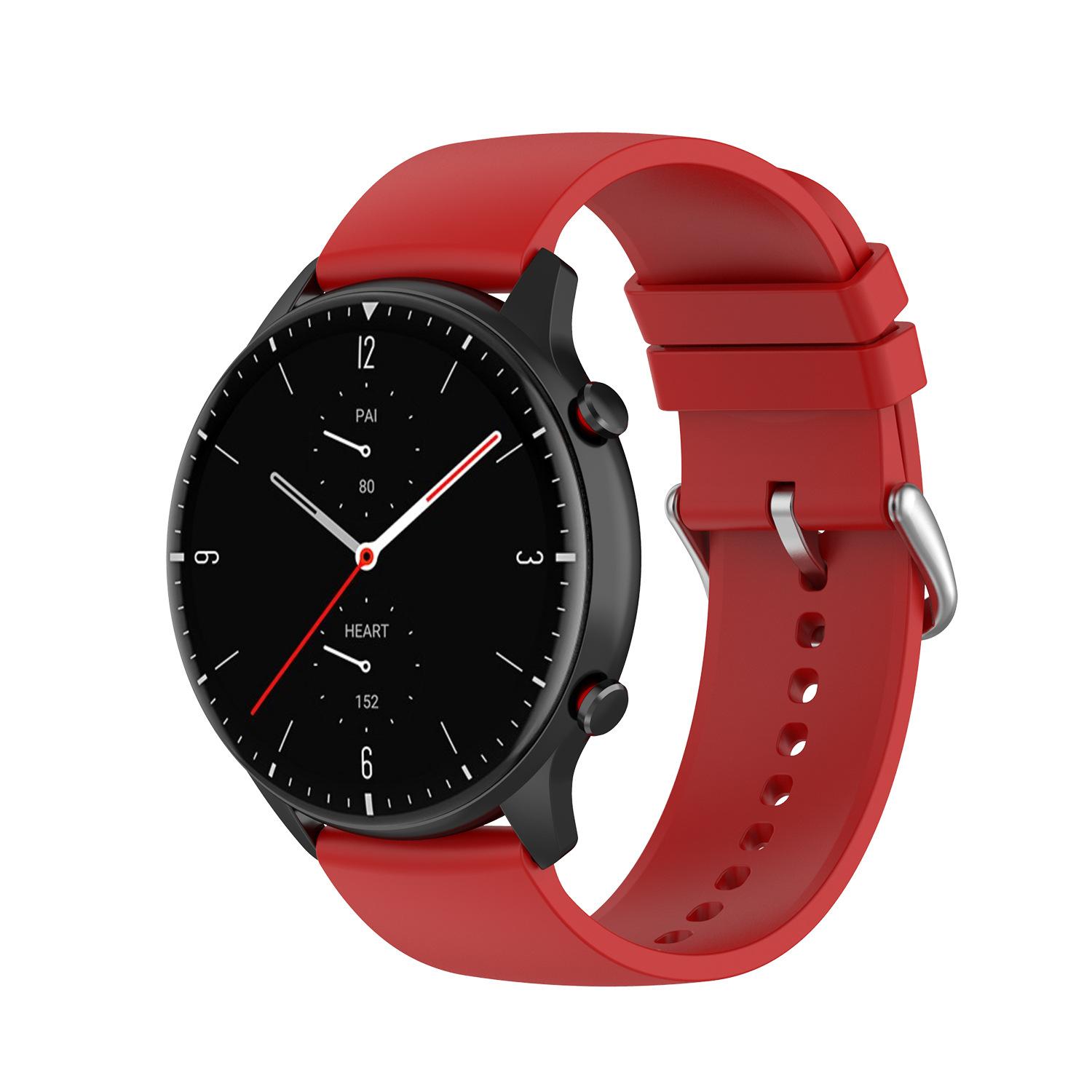 

Силиконовый ремешок 20/22 мм для Huami Amazfit GTR 4/3/2 GTR 47 мм Pace Stratos 3 2 2S, ремешок для умных часов для Xiaomi Watch Color 2 S2 S1 20mm красный