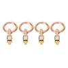 4PCS L Track Double Stud Tie Down Fitting Carbon Steel L Track Fitting with O Ring for Truck Bed