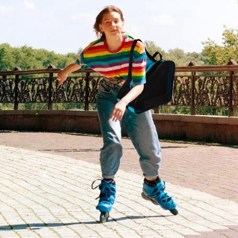 Portable Roller Skates Bag Ice Skating Bag Large Capacity Breathable Kids Inline Skates Bag Skates Storage Bag Skating Shoes Bag