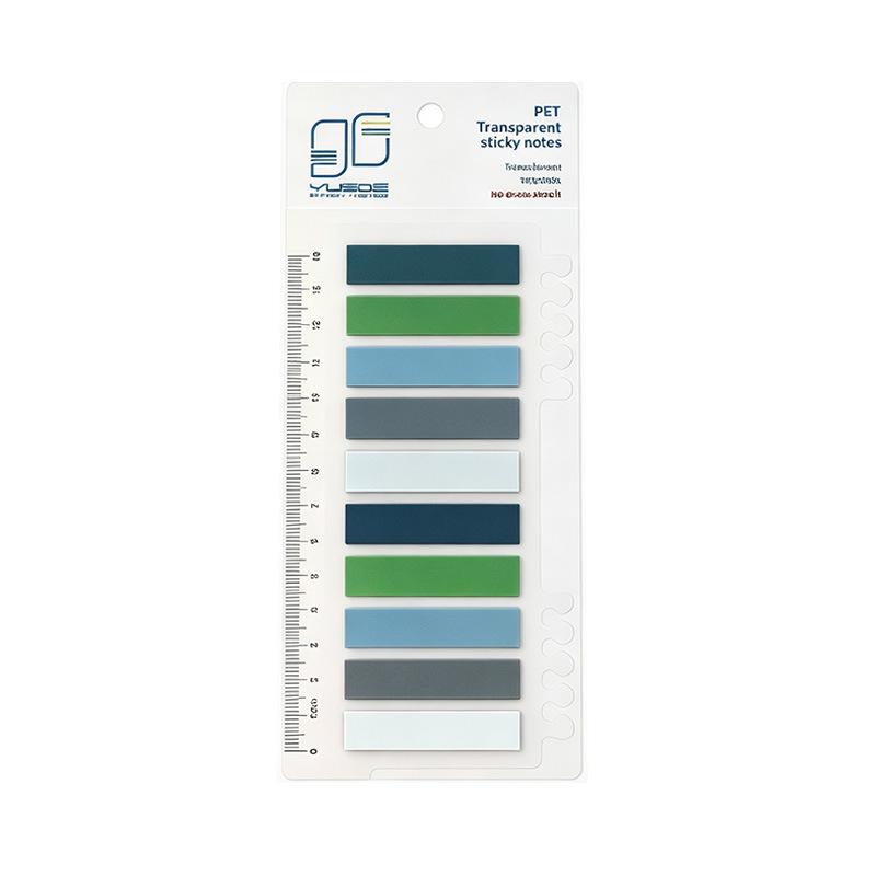 Writable Waterproof Sticky Note Strips – Reusable Plastic Index Labels for Planners