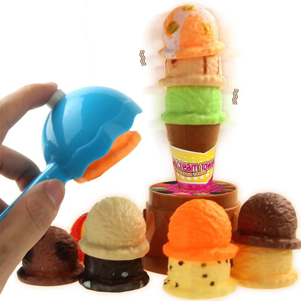 Stackable Ice Cream Stacking Toy Pretend Play Kids Pretend Play Toys  Toddlers Kids