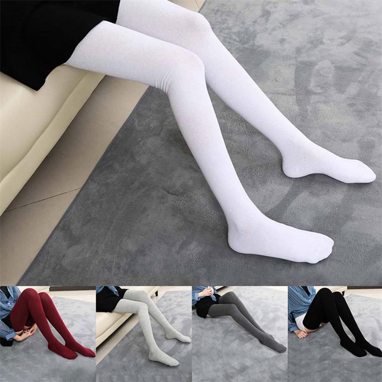 

Осень и зима Женские чулки Однотонные теплые творческие носки через колено Бедра Носки