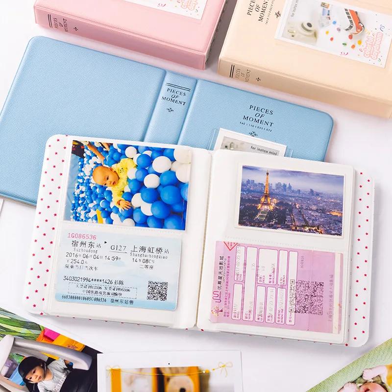 64 Pockets Mini Instant Polaroid Photo Album for 3 Inches Picture Case Storage Polaroid Fuji Instax Mini Film Home Family Memory