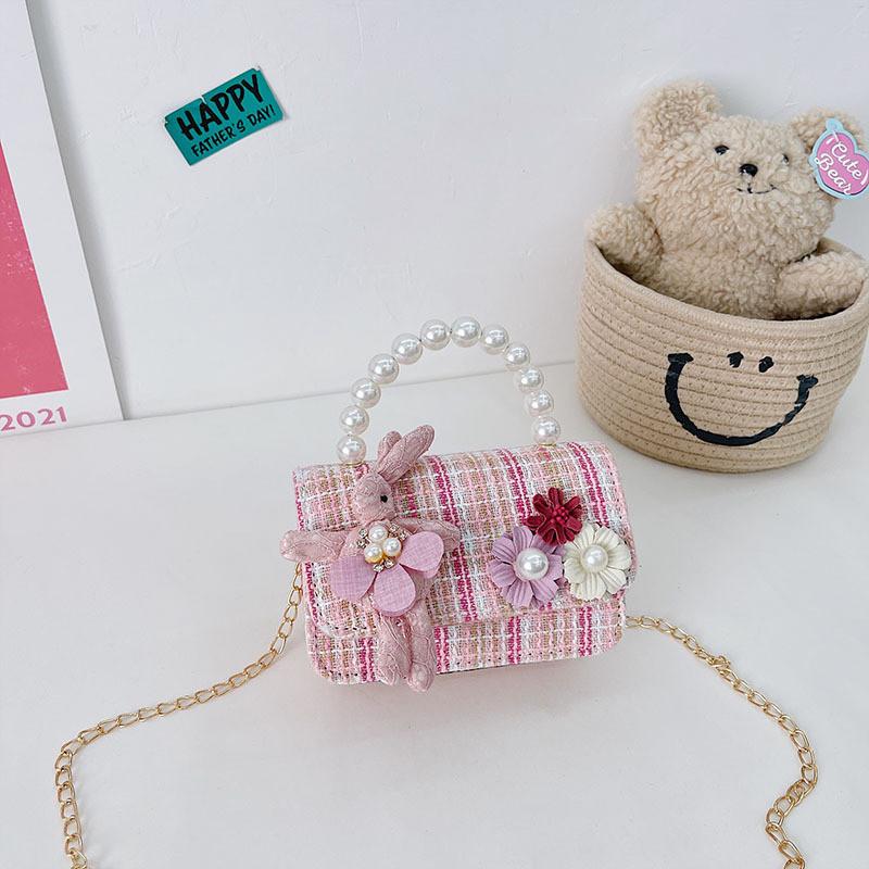 Stylish Kids Crossbody Bag With Bowknot Pearl Detail Charming Chic Design For Little Girls