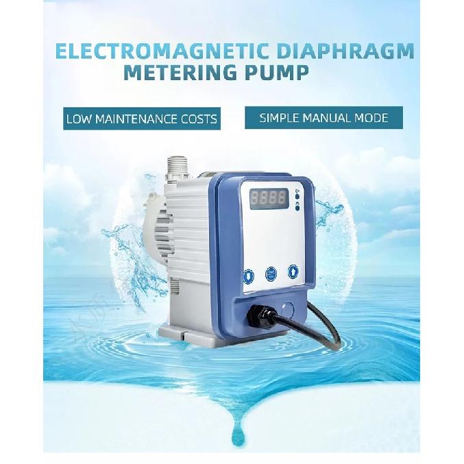 Electromagnetic Diaphragm Metering Pump 1-20L/H Dosing Pump for Acidic Chemicals Chlorine Water Treatment Precision Dosing Pump