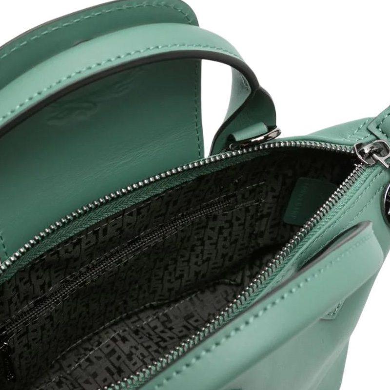 LONGCHAMP Le Pliage Xtra Cow Leather Shoulder Bag, Crossbody Bag, Handbag Women's Sage Green 1500987D90