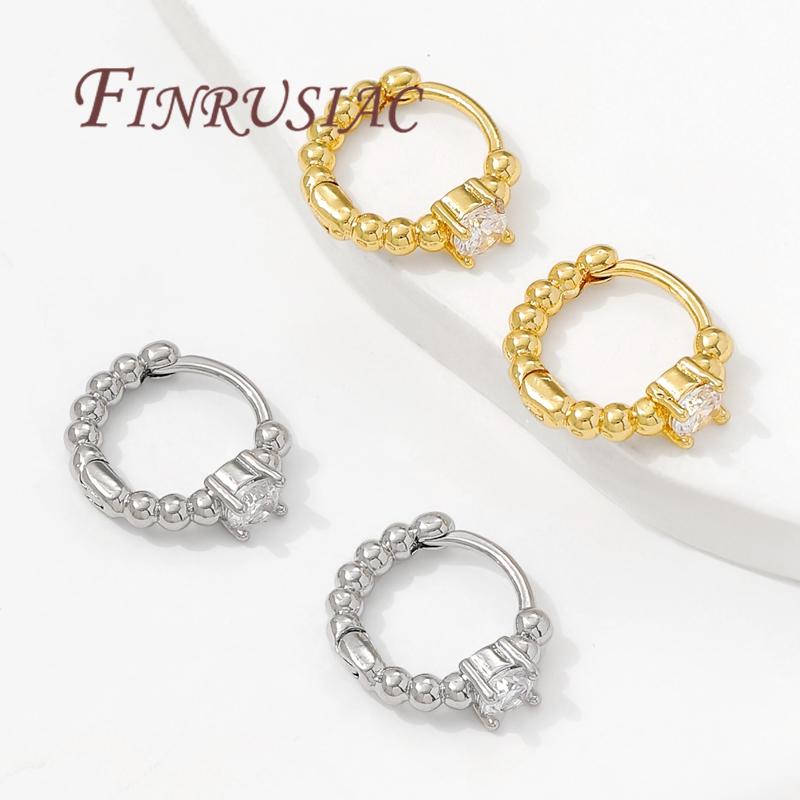 18K Gold Plated Fashion Hoop Earring For Women,Circle Earrings,Jewelry Accessories,Girl Gifts