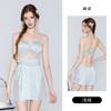 Women's Palace Style Satin Lace Sheer Padded Backless Cami Sleep Dress with Robe Set
