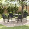 VidaXL 5-piece Garden Dining Set with Grey Cushions In Polished Rattan 3380220