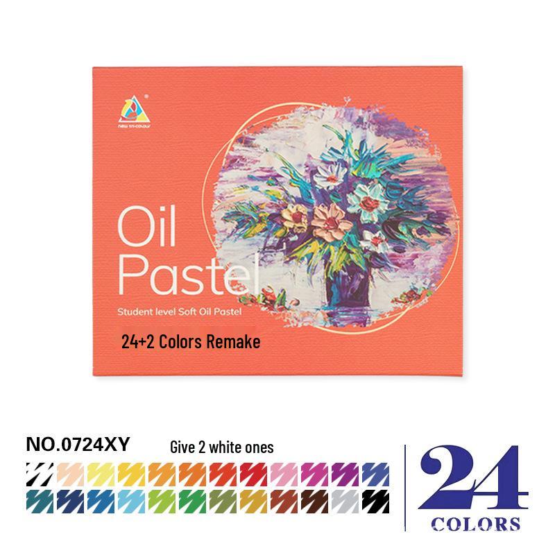 Professional Heavy Oil Pastels & Brushes: 12/24/36/48 Colors for Art & School Projects