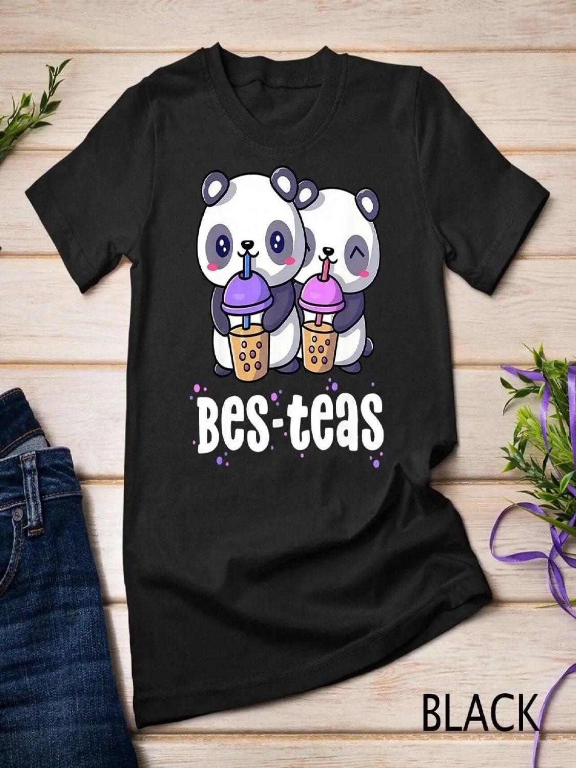 Футболка Боба Женская Девочки Bes Teas Каваи Панда Бабл Ти S разноцветный
