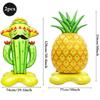 Large Standing Foil Balloons Fruit Vegetable Party Decorations Giant Cactus Carrot Lemon Watermelon Hawaiian Luau Decor Supplies
