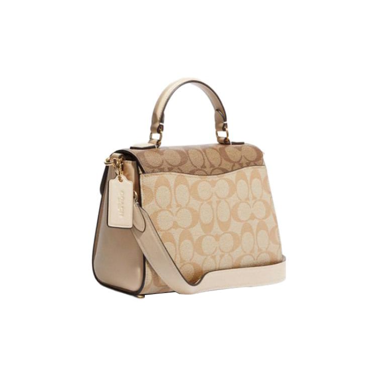 Coach Morgan 21 Top Handle Satchel In Blocked Signature Canvas CH314-IMOT4