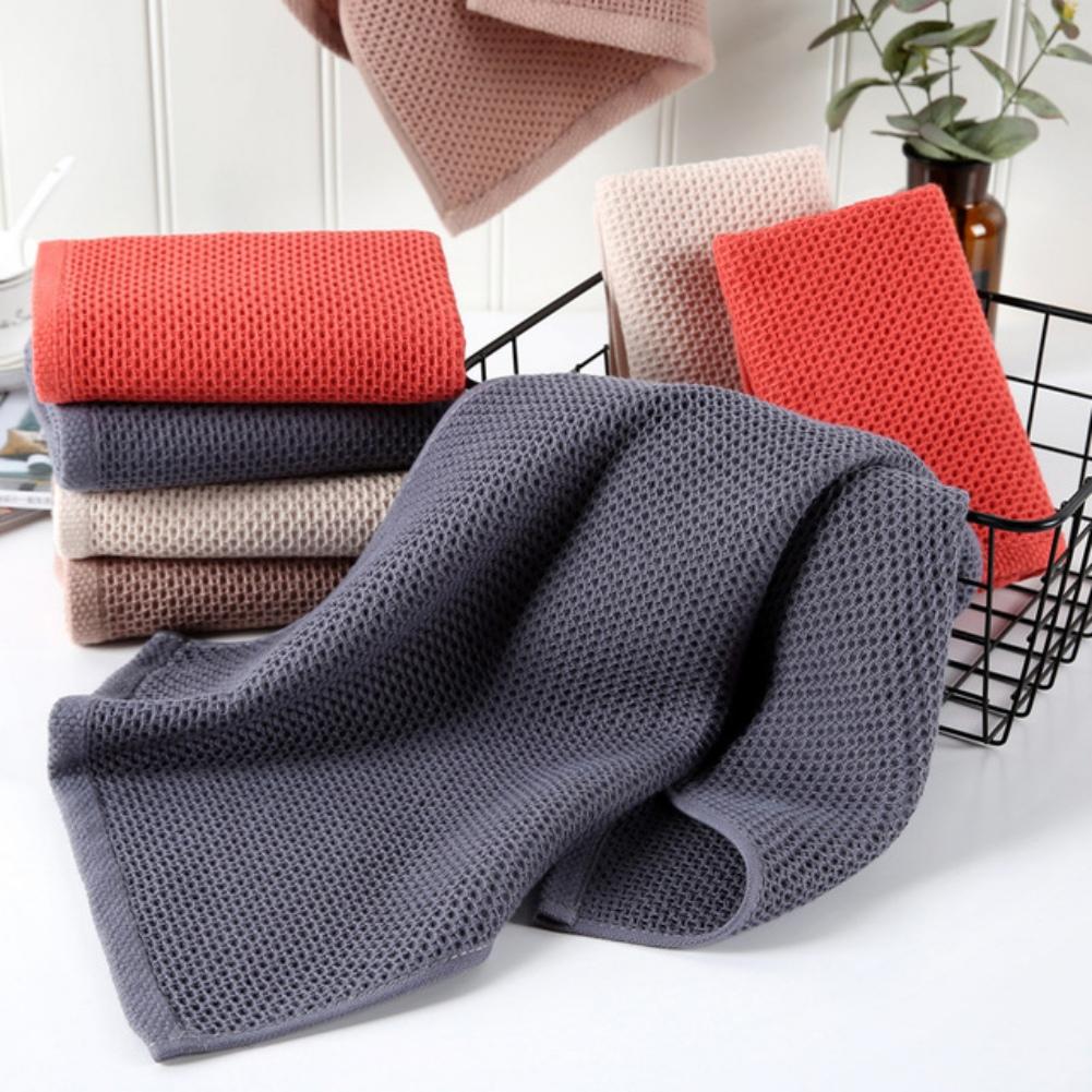 Cotton Hand Towel Highly Absorbent Soft Towels Waffle Weave Kitchen Dish Towels Multipurpose Use for Bathroom Shower Spa Hotel