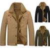 Winter Bomber Jacket Men Pilot Warm Male Fur Collar Army Tactical Jacket Coat