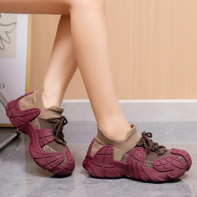 Casual socks shoes summer fly-woven breathable sports casual shoes women's fashion versatile trendy shoes