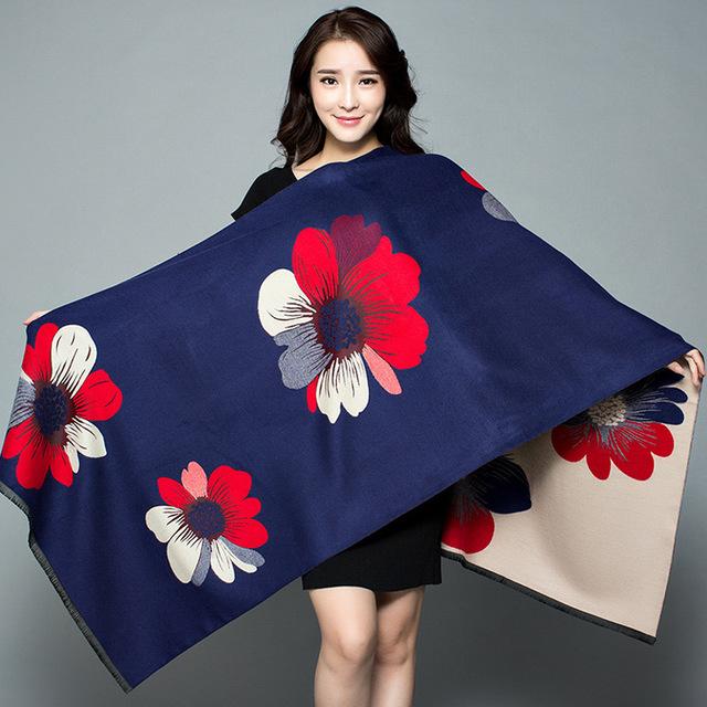 New Arrival Women'S Scarl Thickening Warm Pashmina Cashmere Scarf Female Autumn Winter Soft Scarf Shawl Multipurpose Blanket