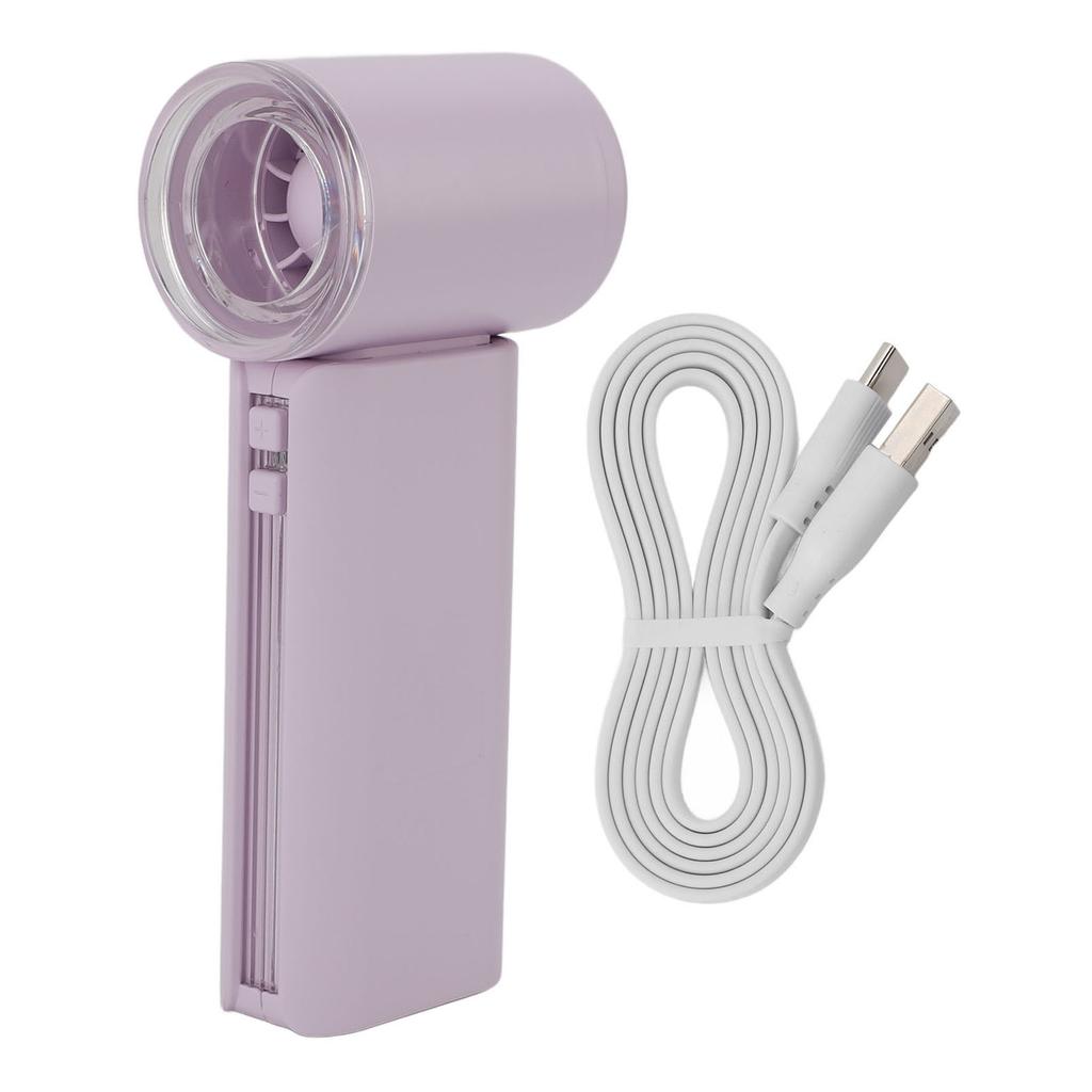 Portable Handheld Fan 5 Speeds Quiet Rechargeable Mini High Speed Pocket Turbo Fan for Travel Home