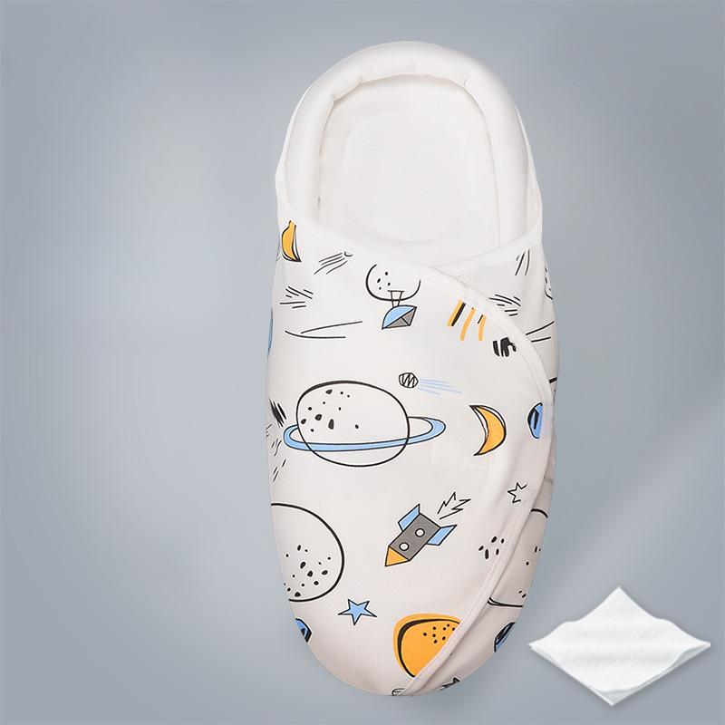 Newborn Baby Swaddle Wrap Adjustable Newborn Hat Set Anti-kick Swaddle Warm Soft BlanketSuitable for Babies Aged 0-3 Months