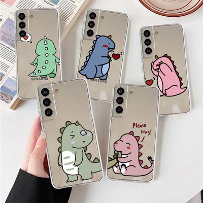 Malý Dinosaurus Roztomilé Priehľadné Puzdro Pre Samsung Galaxy S22 S20 FE S21 S10 S9 Plus Note 20 Ultra 10 Lite Mäkký Obal na Telefón