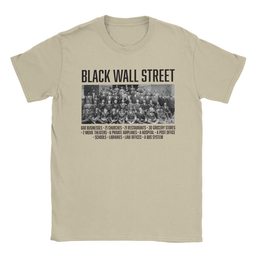 Black Wall Street Facts Black History TShirt Beach Cotton TShirts For Adult Casual Tshirt ShortSleeved Y2K Retro Tees