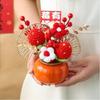 Gestrickte Blume Künstliche Topfpflanzen Chinesische Neujahrsdekoration Mondneujahrsgeschenk Feng Shui Bonsai Hochzeitsdekoration