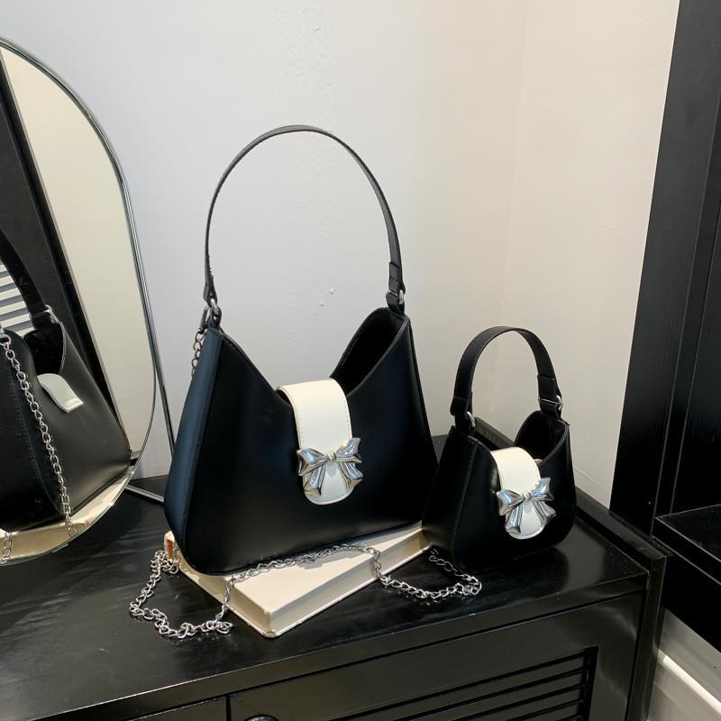 Stylish Pu Bowknot Saddle Handbag For Women Versatile For Casual Commuting