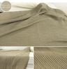 Rivere Single Towel Ribbed Puffy Blanket, 100% Cotton, Weave, Summer, Moisture-Wicking, Quick-Drying, (Grey Beige)