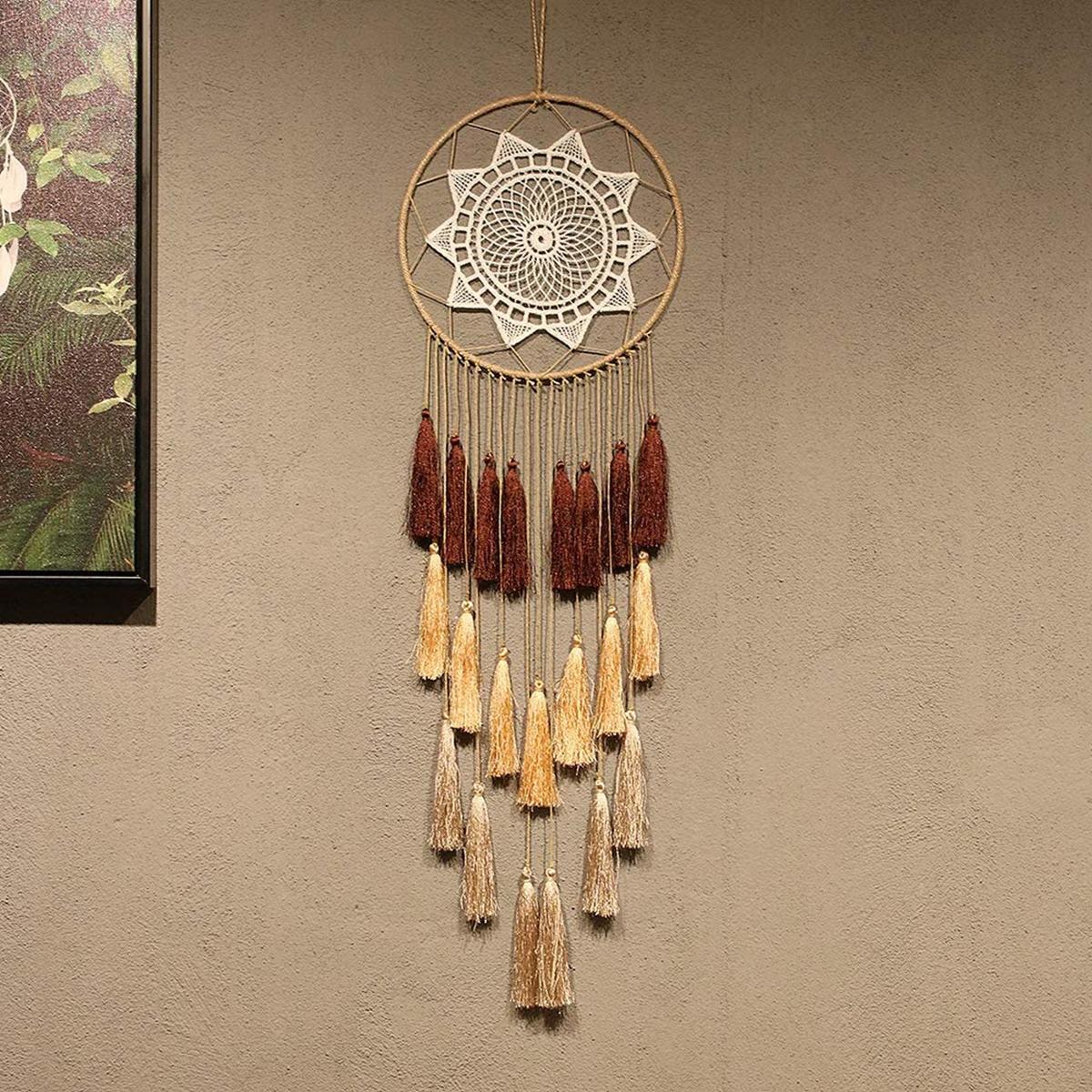 

Gift Boho Wall Hanging Ornament Craft Handmade Tassel Blanket Tapestry Macrame Dream Catcher